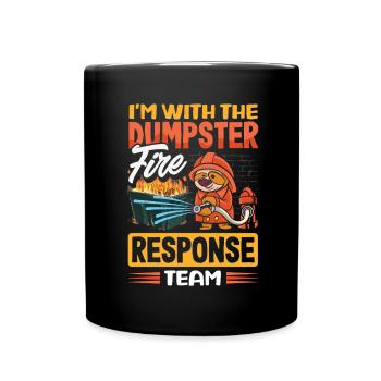 Müllcontainer Fire Response Team Leader - Tasse einfarbig - Schwarz - Vorne