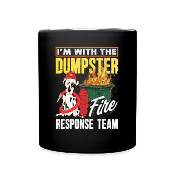 Müllcontainer Fire Response Team Leader - Tasse einfarbig - Schwarz - Vorne