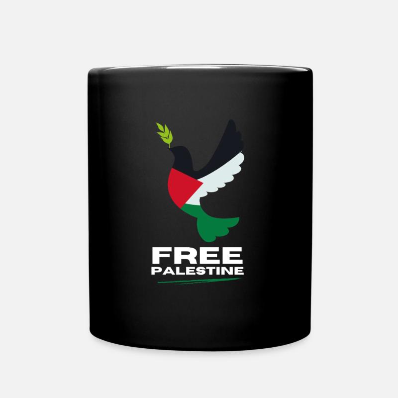 Colombe de la liberté de la Palestine libre - Mug uni - noir