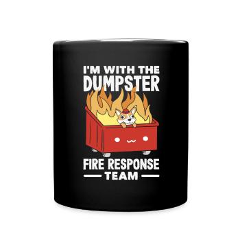 Müllcontainer Fire Response Team Leader - Tasse einfarbig - Schwarz - Vorne