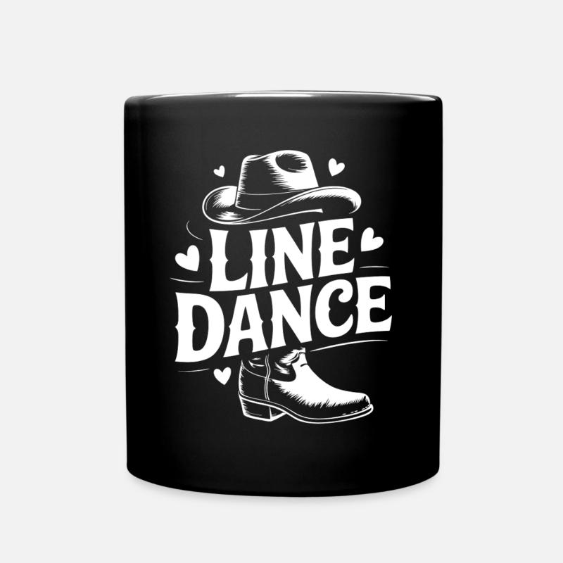 Line Dance mein Hobby - meine Passion - mein Ding - Tasse einfarbig - Schwarz