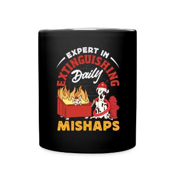 Müllcontainer Fire Response Team Leader - Tasse einfarbig - Schwarz - Vorne