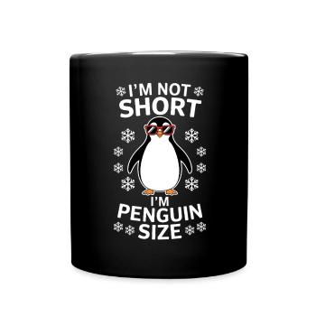 Pinguin Spruch Lustige Pinguine Geschenk - Tasse einfarbig - Schwarz - Vorne
