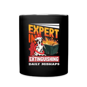 Müllcontainer Fire Response Team Leader - Tasse einfarbig - Schwarz - Vorne