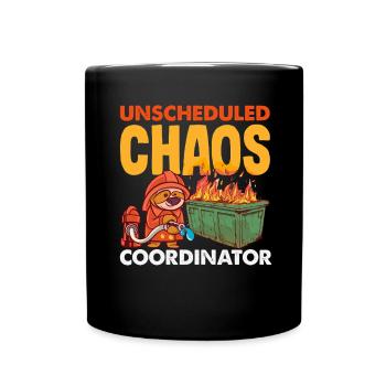 Müllcontainer Fire Response Team Leader - Tasse einfarbig - Schwarz - Vorne