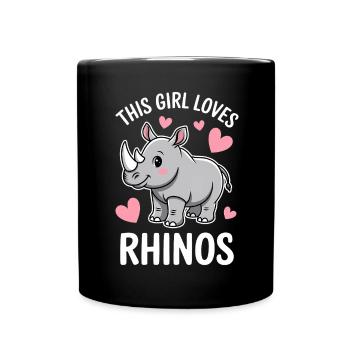 Nashorn Spruch Nashörner Lustiges Nashorn Geschenk - Tasse einfarbig - Schwarz - Vorne