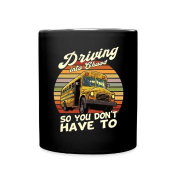 Chaos Transport Schulbusfahrer - Tasse einfarbig - Schwarz - Vorne