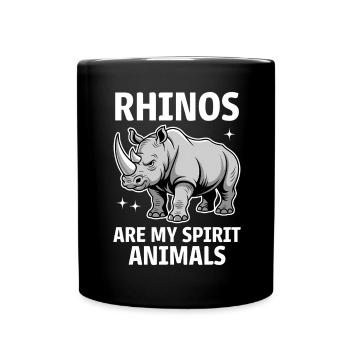 Nashorn Spruch Nashörner Lustiges Nashorn Geschenk - Tasse einfarbig - Schwarz - Vorne