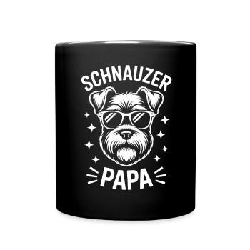 Schnauzer disant papa drôle Schnauzer cadeau - Mug uni - noir - Devant