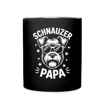 Schnauzer disant papa drôle Schnauzer cadeau - Mug uni - noir - Devant