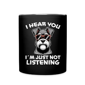 Schnauzer disant drôle de cadeau de schnauzer - Mug uni - noir - Devant