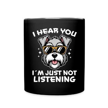 Schnauzer disant drôle de cadeau de schnauzer - Mug uni - noir - Devant
