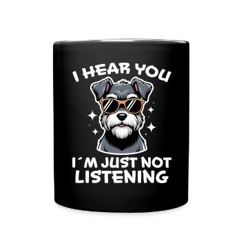 Schnauzer disant drôle de cadeau de schnauzer - Mug uni - noir - Devant