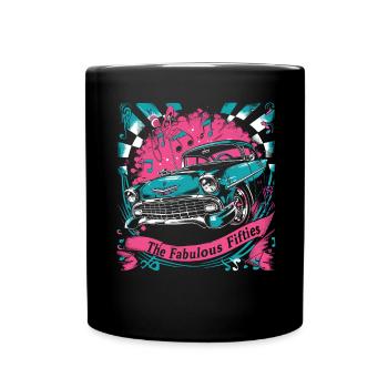 Fifties 1950s Car Music - Full Colour Mug - black - Front
