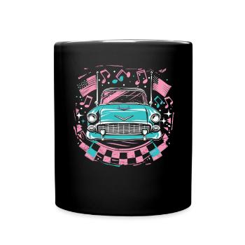 Fifties 1950s Car Music - Full Colour Mug - black - Front