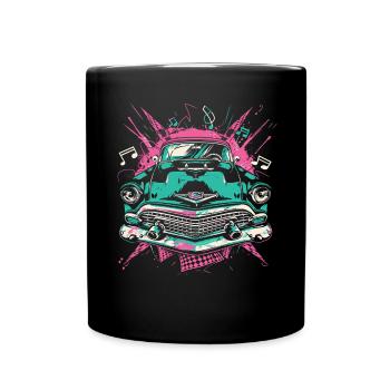 Fifties 1950s Car Music - Full Colour Mug - black - Front
