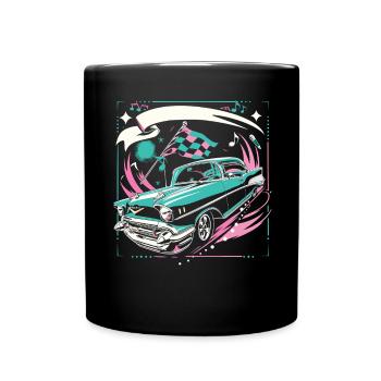 Fifties 1950s Car Music - Full Colour Mug - black - Front