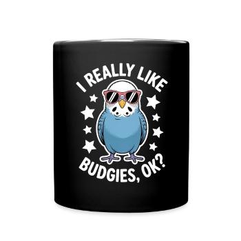 Perruche disant drôle de perruche cadeau - Mug uni - noir - Devant