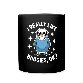 Perruche disant drôle de perruche cadeau - Mug uni - noir - Devant