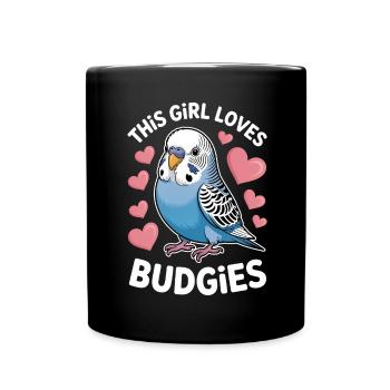 Perruche disant drôle de perruche cadeau - Mug uni - noir - Devant