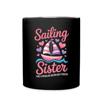 Voile Dire Sœur Marin Voile Cadeau - Mug uni - noir - Devant