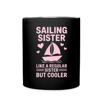 Voile Dire Sœur Marin Voile Cadeau - Mug uni - noir - Devant