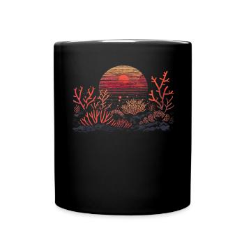 Aquarium Aquarist Coral Fragging - Full Colour Mug - black - Front