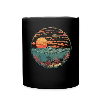 Aquarium Aquarist Coral Fragging - Full Colour Mug - black - Front