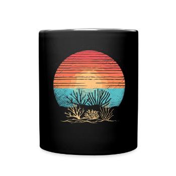 Aquarium Aquarist Coral Fragging - Full Colour Mug - black - Front
