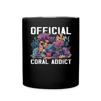 Aquarium Aquarist Coral Fragging - Full Colour Mug - black - Front