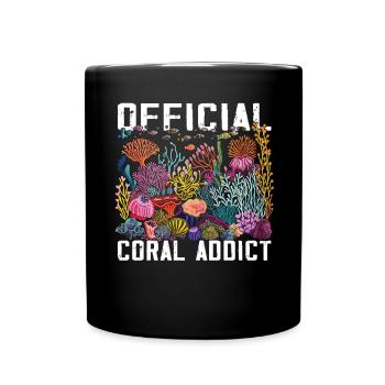 Aquarium Aquarist Coral Fragging - Full Colour Mug - black - Front