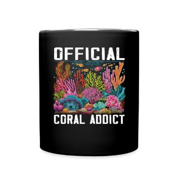 Aquarium Aquarist Coral Fragging - Full Colour Mug - black - Front
