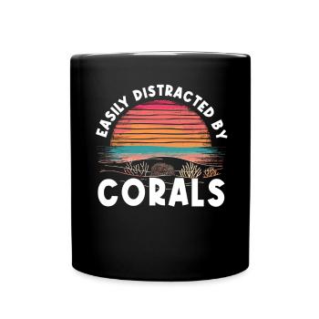Aquarium Aquarist Coral Fragging - Full Colour Mug - black - Front