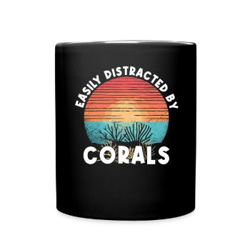Aquarium Aquarist Coral Fragging - Full Colour Mug - black - Front