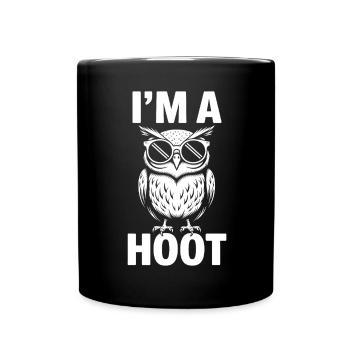 Eule Spruch Eulen Lustiges Eulen Geschenk - Tasse einfarbig - Schwarz - Vorne