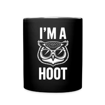 Eule Spruch Eulen Lustiges Eulen Geschenk - Tasse einfarbig - Schwarz - Vorne