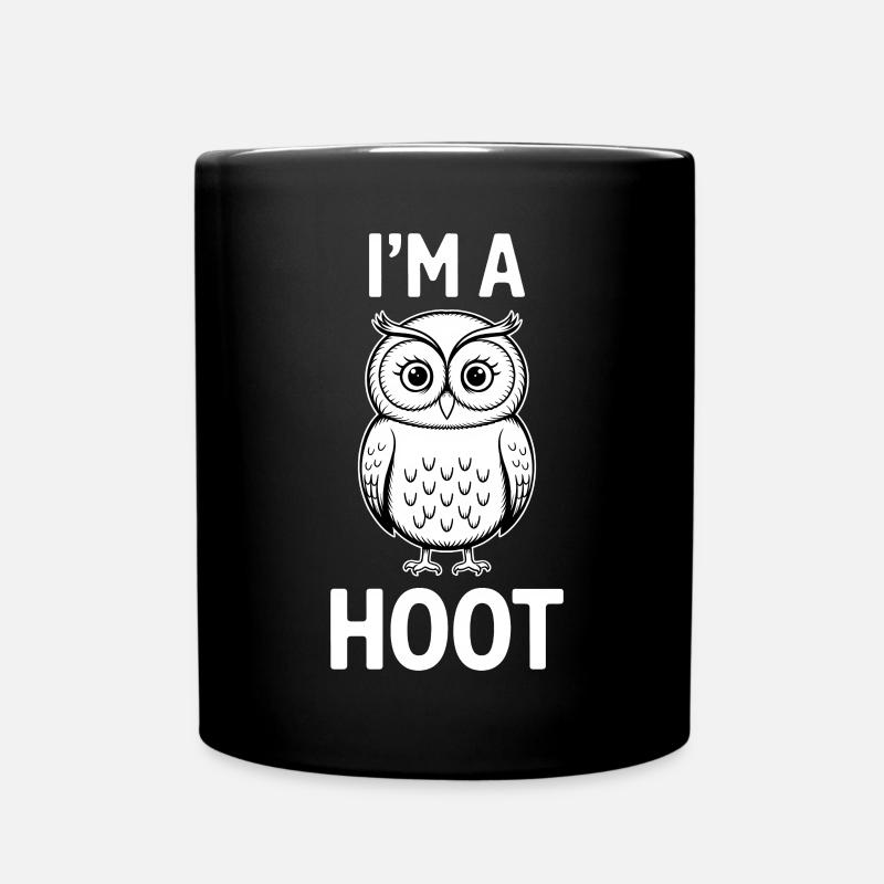 Eule Spruch Eulen Lustiges Eulen Geschenk - Tasse einfarbig - Schwarz