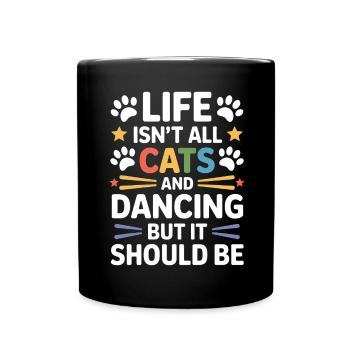Dancing Saying Cats Dance Funny Dancing Gift - Full Colour Mug - black - Front