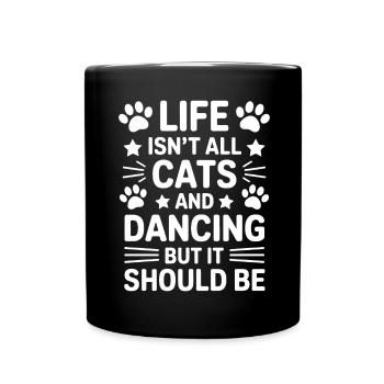 Dancing Saying Cats Dance Funny Dancing Gift - Full Colour Mug - black - Front