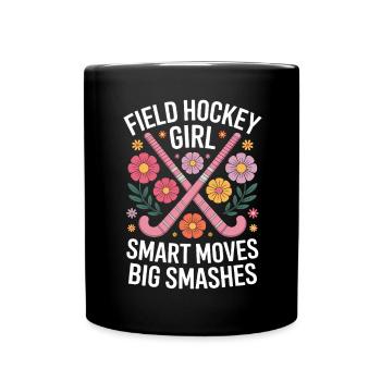 Feldhockey Spruch Mädchen Witz Feldhockey Geschenk - Tasse einfarbig - Schwarz - Vorne