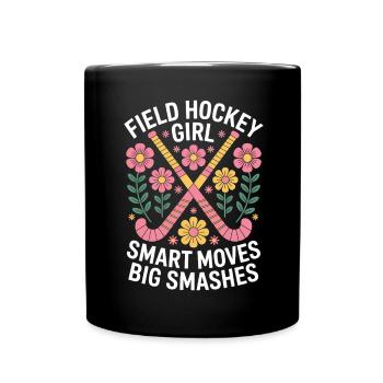 Feldhockey Spruch Mädchen Witz Feldhockey Geschenk - Tasse einfarbig - Schwarz - Vorne