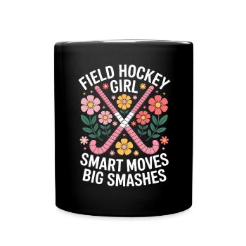 Feldhockey Spruch Mädchen Witz Feldhockey Geschenk - Tasse einfarbig - Schwarz - Vorne