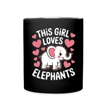Elefanten Spruch Afrika Lustige Elefanten Geschenk - Tasse einfarbig - Schwarz - Vorne