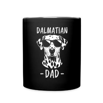 Dalmatiner Spruch Dad Lustiges Dalmatiner Geschenk - Tasse einfarbig - Schwarz - Vorne
