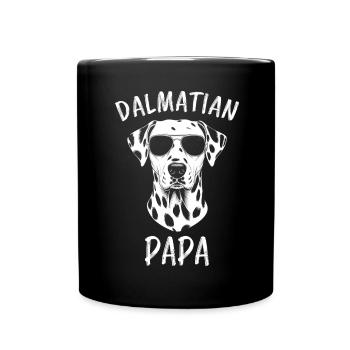 Dalmatiner Spruch Dad Lustiges Dalmatiner Geschenk - Tasse einfarbig - Schwarz - Vorne