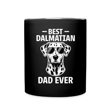 Dalmatiner Spruch Dad Lustiges Dalmatiner Geschenk - Tasse einfarbig - Schwarz - Vorne