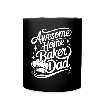 Super Baker Papas Club Dad bakes best - Full Colour Mug - black - Front