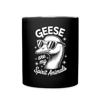 Gans Spruch Gänse Lustiges Gans Geschenk - Tasse einfarbig - Schwarz - Vorne
