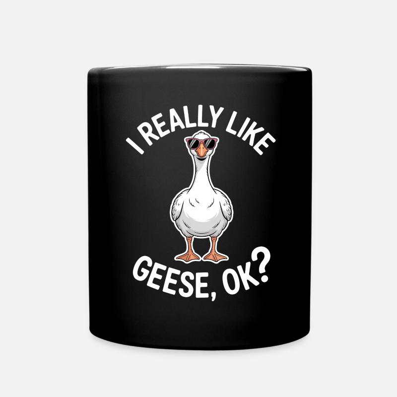 Gans Spruch Gänse Lustiges Gans Geschenk - Tasse einfarbig - Schwarz