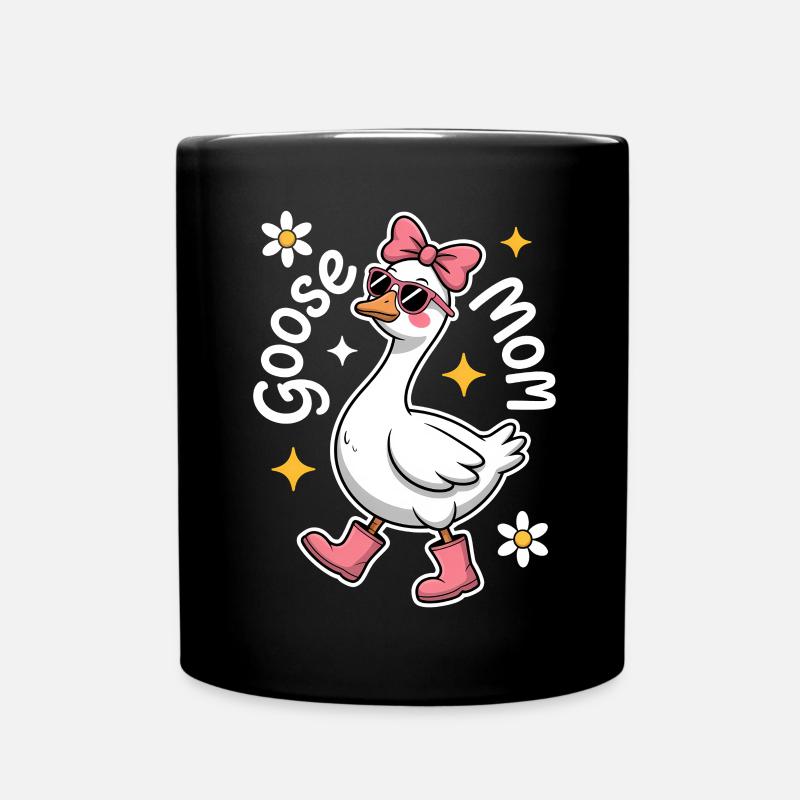 Gans Spruch Mama Gänse Lustiges Gans Geschenk - Tasse einfarbig - Schwarz